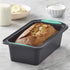 Trudeau Structure Loaf Pan Silicone Bakeware, 8.5" x 4.5", Mint/Black by Trudeau