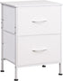 WLIVE White Nightstand with 2 Drawers, Small Dresser for Bedroom, Bedside Furniture, College Dorm