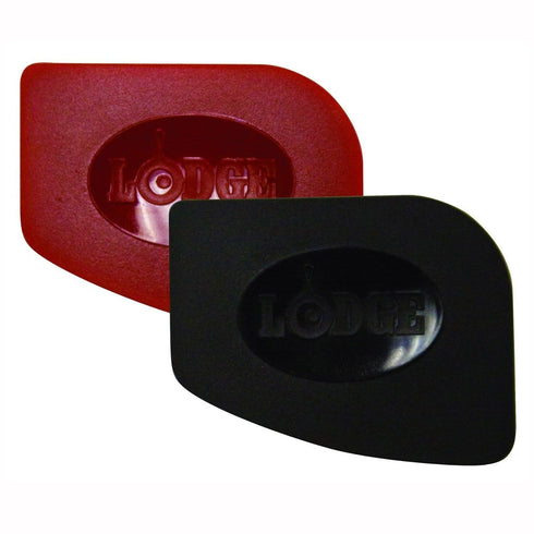 Lodge SCRAPERPK 2-Pack Durable Pan Scrapers, Red and Black