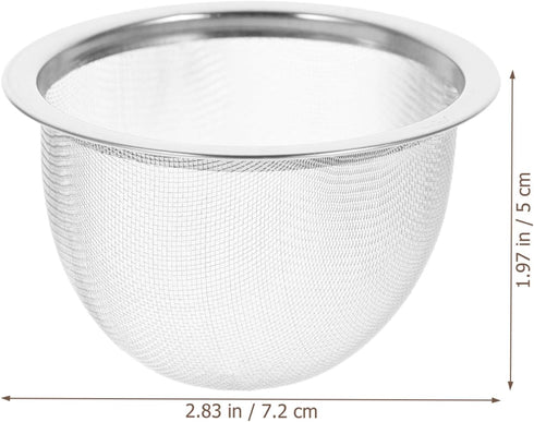 Luxshiny Mesh Tea Filter 8Pcs Teapot Tea Strainer Insert Stainless Steel Tea Filter Metal Mesh Infuser Loose Tea Leaves Strainer Replacement for Tea Pot Tea Kettle (7.2x6cm) Tea Strainer Filters by Luxshiny