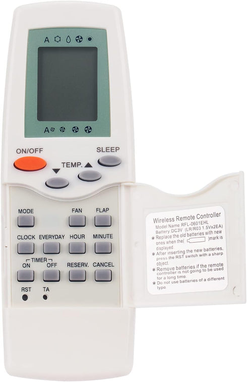 Allimity RFL-0601 Remote Control for Carrier AC Air Conditioner 38QR-036C, 38QR-048C, 40QNB024