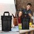 OPUX Insulated 2 Bottle Wine Carrier Tote, Leakproof Wine Cooler Bag for BYOB Picnic, Portable Wine Case, Checker Black
