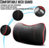 Cushions,100% Set (2 HAOTULE Car Leather Neck Pillows, Neck Rest Memory Foam Cervical Support, Comfortable Travel car