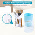 Blue Kitchen Utensil Holder with Cover, 4 Compartment Wall-Mounted Plastic Silverware Holder, Utensil Drying Rack for