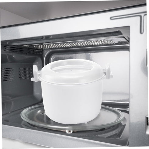 Microwave Rice Cooker and Food Storage Bowl with Lid, Microwave Rice Cooking and Steamer Basket