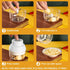 Electric Garlic Chopper Mini, 100ML/3.3FL OZ, Garlic Masher & Mincer with Peeler and Spoon, White