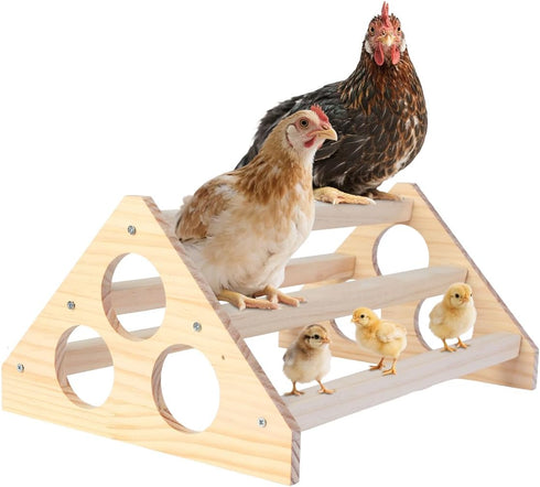 DsyysdS Wooden Chick Perch, Chick Stand Training Perch, Wood Chicken Roosting Bar for
