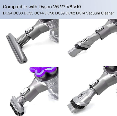 Replacement Attachments Tools Kit for Dyson V6 DC24 DC33 DC35 DC39 DC44 DC58 DC59 DC62 DC74 - Dyson Cordless Vacuum