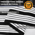 Black and White Striped Outdoor Rug, 27.5 x 43 Inches Hand-Woven Reversible Washable Rug for Porch/Front Door