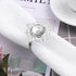 VORCOOL 12pcs Napkin Rings, Napkin Holders for Wedding Banquet Dinner Decoration (Silver)