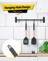Pack of 2 Non-Stick Silicone Solid Turner Spatulas, High Heat Resistant BPA Free, Ideal for Cooking Fish, Eggs,
