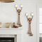 Aimto Wall Sconce Candle Holder Wall-Mount Metal and Wooden Candle Holders Hanging