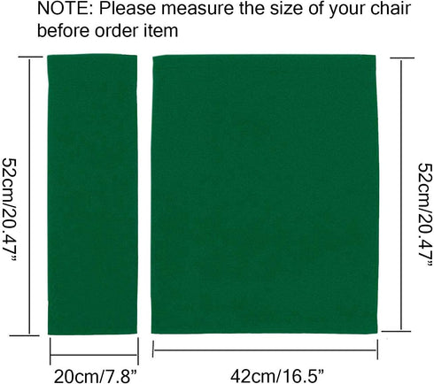 2 Set 20cm 52cm 52cm 42cm, Replacement Cover Canvas for Directors Chair, X + X Green