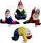 Yoga Gnome Miniature Garden Gnome, Fairy Garden Accessories Set of 4 Little Outdoor Gnomes