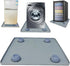 Mini Fridge Mat with Raised Edges, 24" x 24" Mini Fridge Drip Pan with 4 Base Stand Pads, Silicone Floor Mat