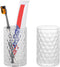 Tonxus Bathroom Toothbrush Holder Set, 11oz Clear Glass Toothbrush Holder and Bathroom Tumbler