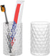 Tonxus Bathroom Toothbrush Holder Set, 11oz Clear Glass Toothbrush Holder and Bathroom Tumbler