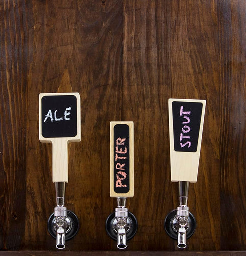 Solid Red Oak Chalkboard Tap Handle, Straight 5"