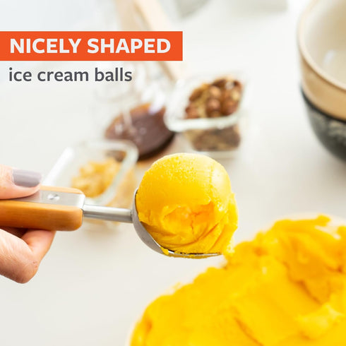 Full Circle The Baller, Stainless Steel Ice Cream Scoop: Effortlessly Carves Through the Hardest Of Ice Creams, Durable