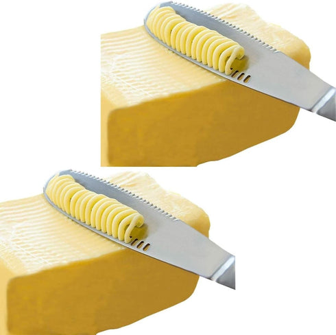 Stainless Steel Butter Spreader, Butter Knife - 3 in 1 Kitchen Gadgets, 2 Set