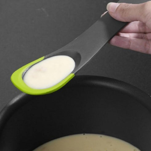 Uni-tool 5-in-1 Silicone Kitchen Utensil, Slotted Spoon, Turner, Solid Spoon, Cutting Tool, and Spatula (Grey 1)