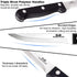 G.a HOMEFAVOR Steak Knife Set - 8 Pieces Full Tang Sharp Serrated Knives Cutlery Set, Stainless Steel, Black