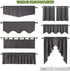 NICETOWN Half Window Kitchen Tier Curtains, Tailored Scalloped Valance/Swags, Grey (One Pair, 36x36)