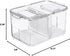 SANNO Vegetable Fruit Storage Containers - Stackable Produce Saver with Lids and Vents for Fresh Produce in Refrigerator