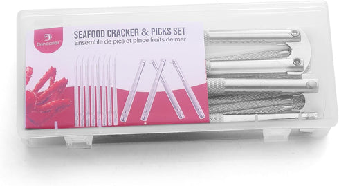 Set, 10-Piece Set Lobster Crackers and Picks Crab Leg Cracker Tools - Stainless Steel Seafood Crackers & Forks Nut