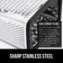 GORILLA GRIP XL 4-Sided Cheese Grater with Container, BPA-Free Stainless Steel Box Grater, Black