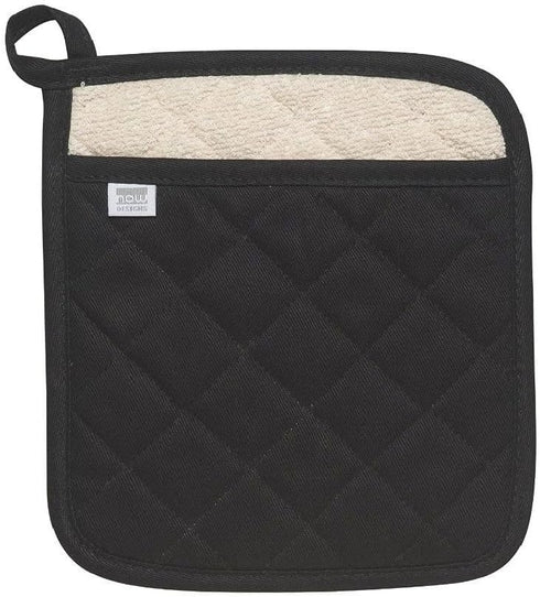 Now Designs by Danica Superior Potholder, Narrow Stripe Black