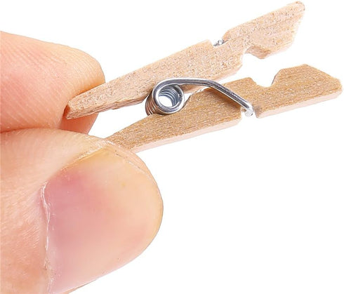 DECORA Sturdy 1 Inch Mini Wooden Craft Clothespins (100pcs)