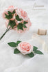 Floroom 25pcs Artificial Flowers Blush Heirloom Foam Fake Roses with Stems for DIY Wedding Bouquets, Pink