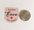 60 1oz 2oz Pink LABELS - Mini Hand Sanitizer Bottle Stickers - Share Love Not Germs, Fits most and Bottles
