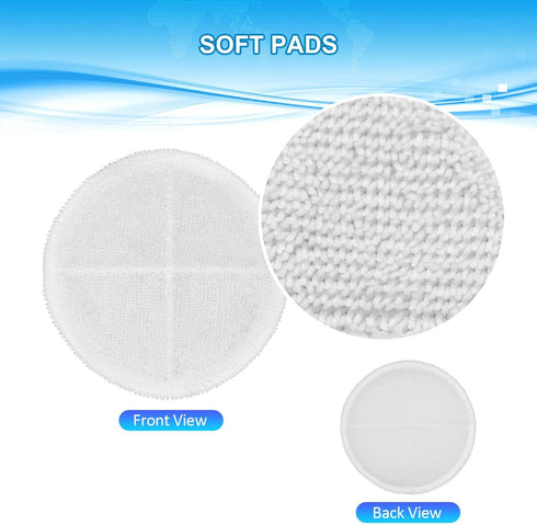 6 Pack 2124 2039 2037 2039A 2 2 2 Mop Pads Replacement Compatible with Bissell Spinwave Mops Series Steam Mop Pads