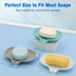 3 Pack Silicone Soap Dish with Drain, Easy to Clean Bar Soap Holder for Shower/Bathroom, Keep Soap Dry, Kitchen Saver