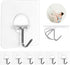 Adhesive Wall Hooks for Hanging - Heavy Duty Waterproof Transparent Hook, 8 Pack