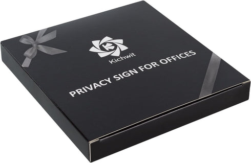 Kichwit Office Door Sign, In a Meeting, Out of Office, Welcome Please Knock, Privacy Sign, 5 Inch, Silver