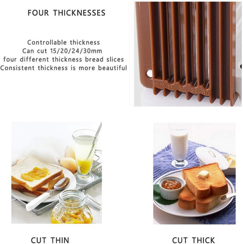 TCOTBE Foldable Compact Bread Slicing Guide - Bake Slicer Cutter for Homemade Bread