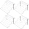 LileZbox Acrylic Display Risers Shelf for Pops Figures, Clear 4-Step Display Stand for Collection (12 X 9 in) (Large-4