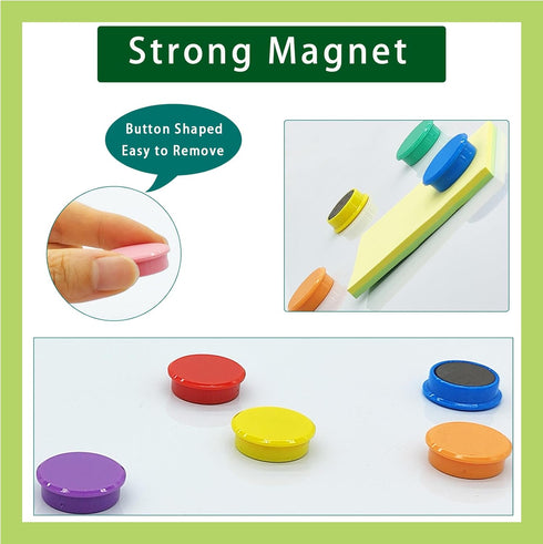 Fridge Magnet Strong Magnets Heavy Duty Magnets, 50 Pack 10 Colors Refrigerator Magnets, Colorful Small Whiteboard Magnets, Round Dry Erase Magnets for Whiteboard,Fridge,Crafts,Office,Locker