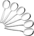 Set of 8 Stainless Steel Buffet Serving Spoons, Large Buffet Spoons for Serving
