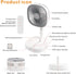 Magesh 7200Mah 4 Portable Pedestal Fan - Foldaway Standing Fan Foldable Desk Fan, Use Rechargeable Battery, Remote