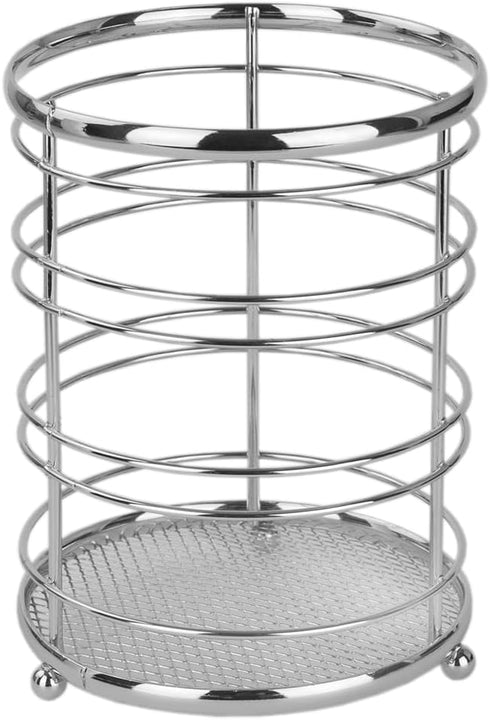 Home Basics Chrome Plated Steel Cutlery Holder by Home Basics