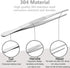 Gutsdoor Kitchen Tweezers, Stainless Steel Food Tongs with Precision Serrated Tips (12 Inch Straight)