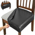 KIDOACOW Set 4, Soft Leather Chair Seat Covers Dining Chairs of Waterproof Seat Covers for Kitchen High Stretch