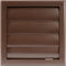 Plastic 4" Brown Dryer Vent Cover with Flange - Exhaust Ventilation Grille with Shutters for Various Ventilation Systems