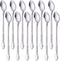 Iced Tea Spoon Set for 12, 7.9-Inch Stainless Steel Coffee Spoon Set, Ice Cream Dessert Spoon