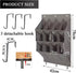 12 600D 6 Over the Door Shoe Organizer, Grey Pockets Hanging Shoe Storage Rack with Large Deep Pockets, Oxford Fabric
