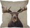 HGOD DESIGNS Moose Throw Pillow Case, Cotton Linen Square Cushion Cover for Home Decorative Sofa Armchair 18 x 18 inch